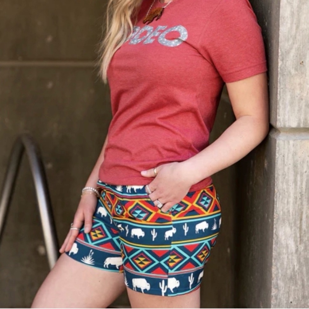 Trendy High Waist Patterned Shorts